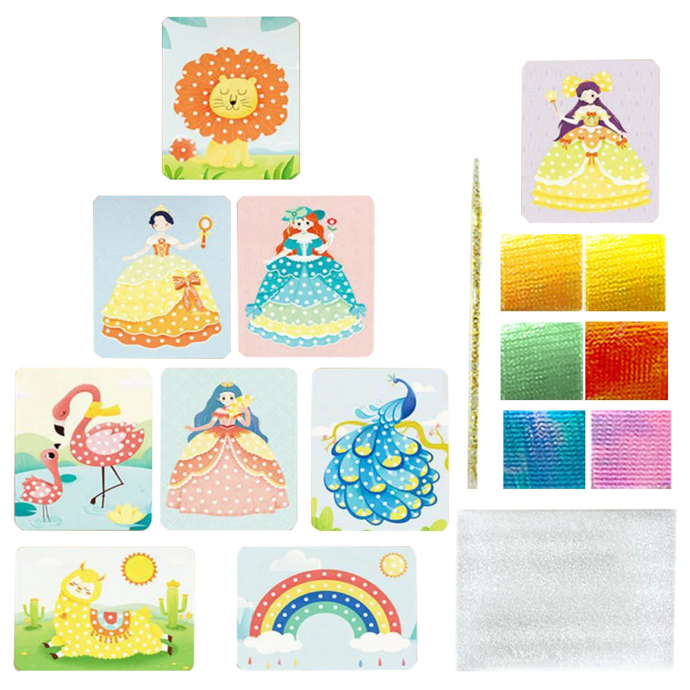 

Kids Drawing Handmade Poke Manual Sewing Embroidery Kit Puncture Painting Unfinished Stitchwork