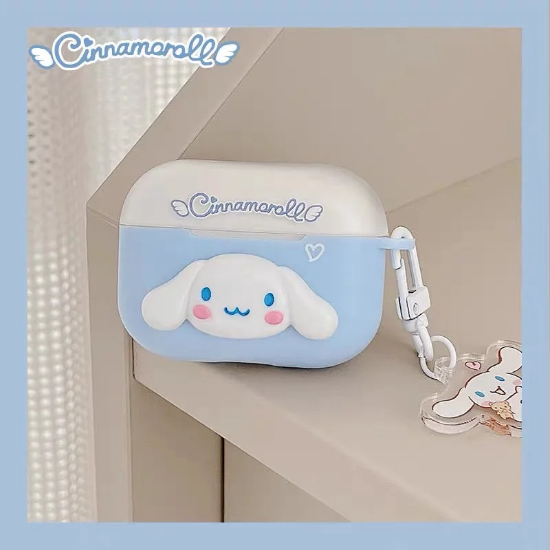 

3D Sanrio Cinnamoroll Pendant Case for Apple AirPods 1 2 3 Pro 2 Cases Cover For IPhone Bluetooth Earbuds Earphone Case