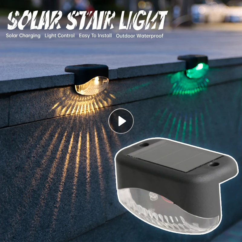 

Solar Deck Lights 8 Pack Outdoor Step Lights Waterproof Led Solar Lights for Railing Stairs Step Fence Yard Patio and Pathway