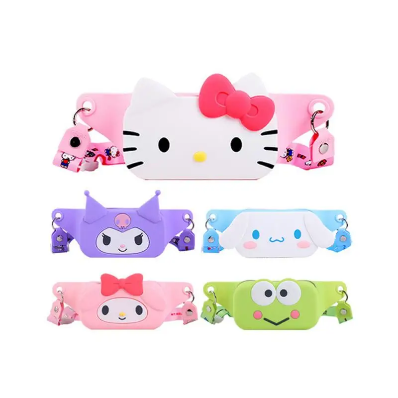 

Новинка Аниме кавайная Sanrios Hellokittys Cinnamoroll My Melody Kuromi Keroppi симпатичная мультяшная Студенческая нагрудная сумка Диагональная Сумка для хранени...