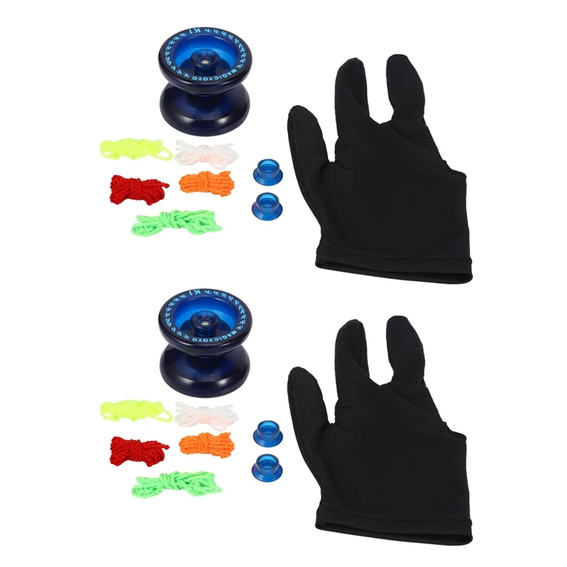 

Шар йо MAGICYOYO 2X K1 (ABS, синий) + 10 струн + 2 перчатки, большая крутая Подарочная игрушка для детей, друзей