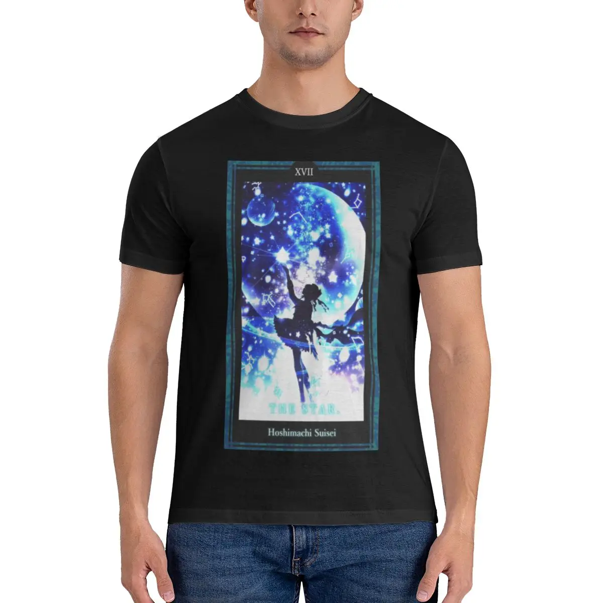 Мужская футболка Funny 17th - The Star Hoshimachi Suisei топы с принтом свободные и облегающие
