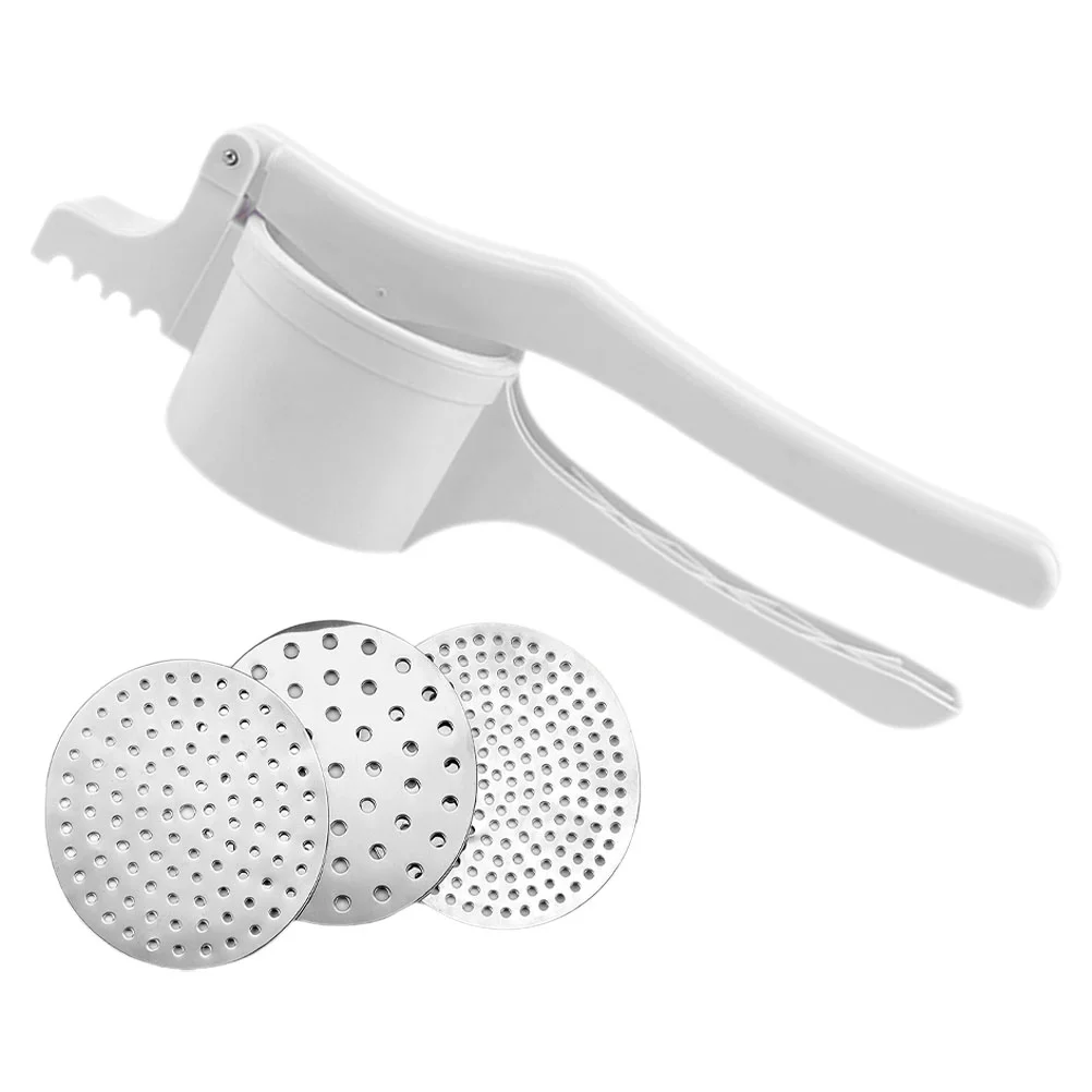 

Potato Ricer Potato Masher 3 Interchangeable Discs Potato Press Fruit Vegetables Masher Food Squeezer Crusher Kitchen Tool