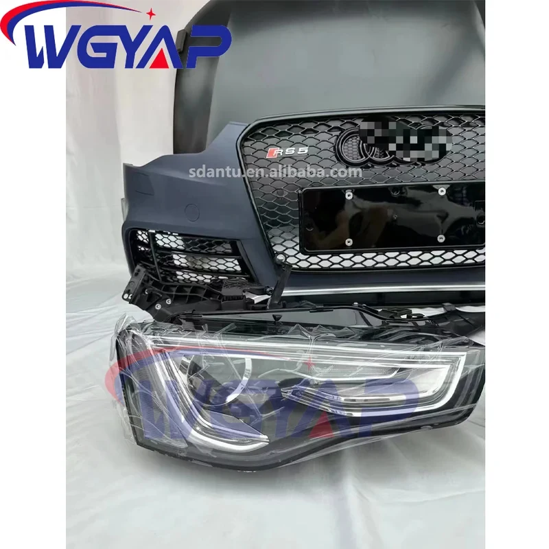 Фото Комплект карбонового обвеса WGYAP A5 B8 S5 RS5: Новый, популярный, спортивный стиль, передний бампер, накладка на бампер, решетка радиатора. Хит продаж. №4