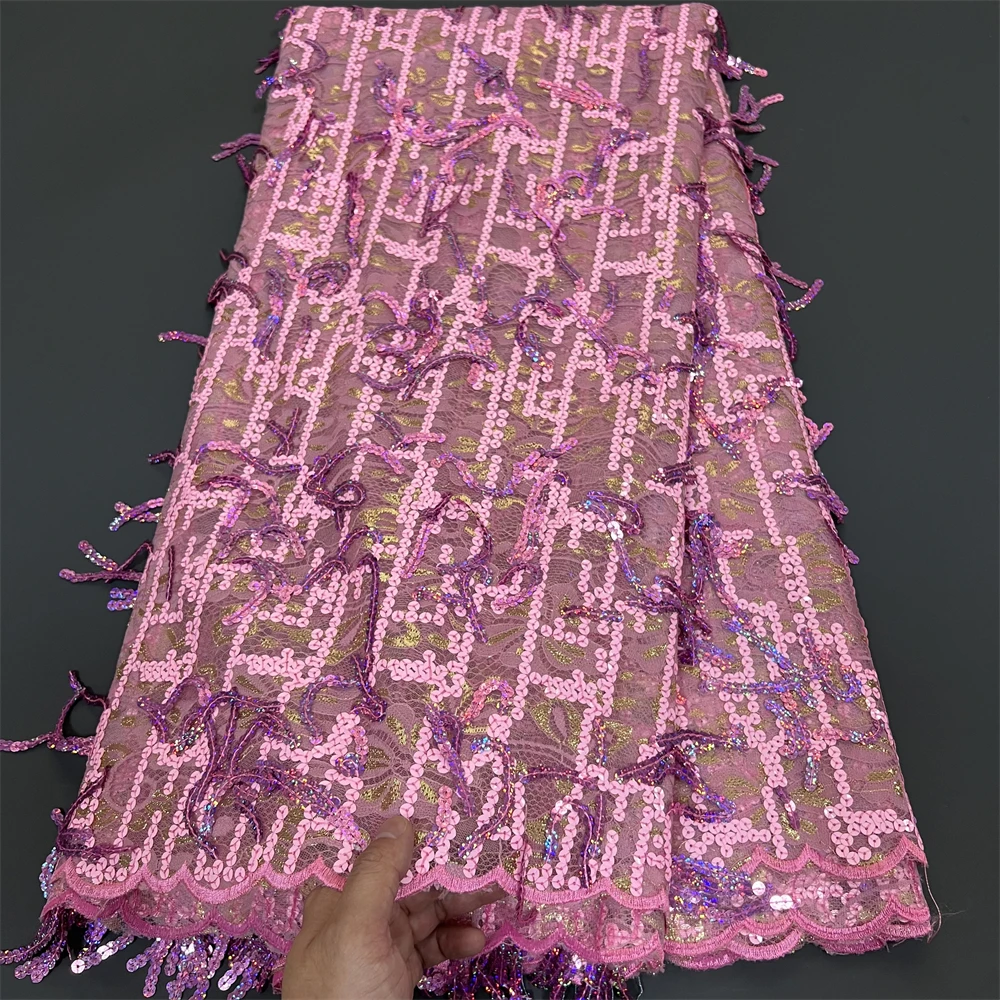 Африканский нигерийский гипюр вышитая тюль кружевная ткань праздничное платье