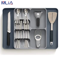 MLIA Drawer Cutlery Utensils Tray Store Organizer Drawer Kitchen Tools Drawer Divider Kitchen Storage Cabinet Plastic Drawers