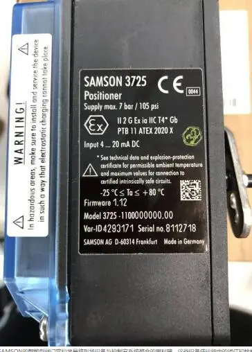 Позиционер клапана промышленного датчика Samson модель 4763-11100111000000 04