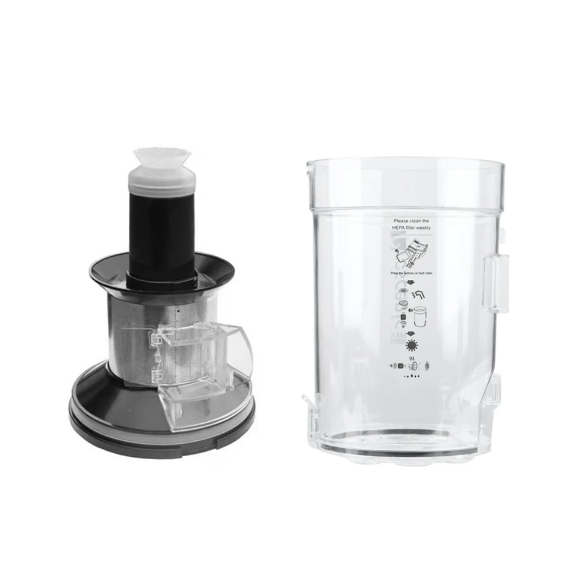 

Dust Cup Filter for Proscenic P10 P11 P10Pro Handheld Cordless Vacuum Cleaner Replacement Attachment Spare Parts-B