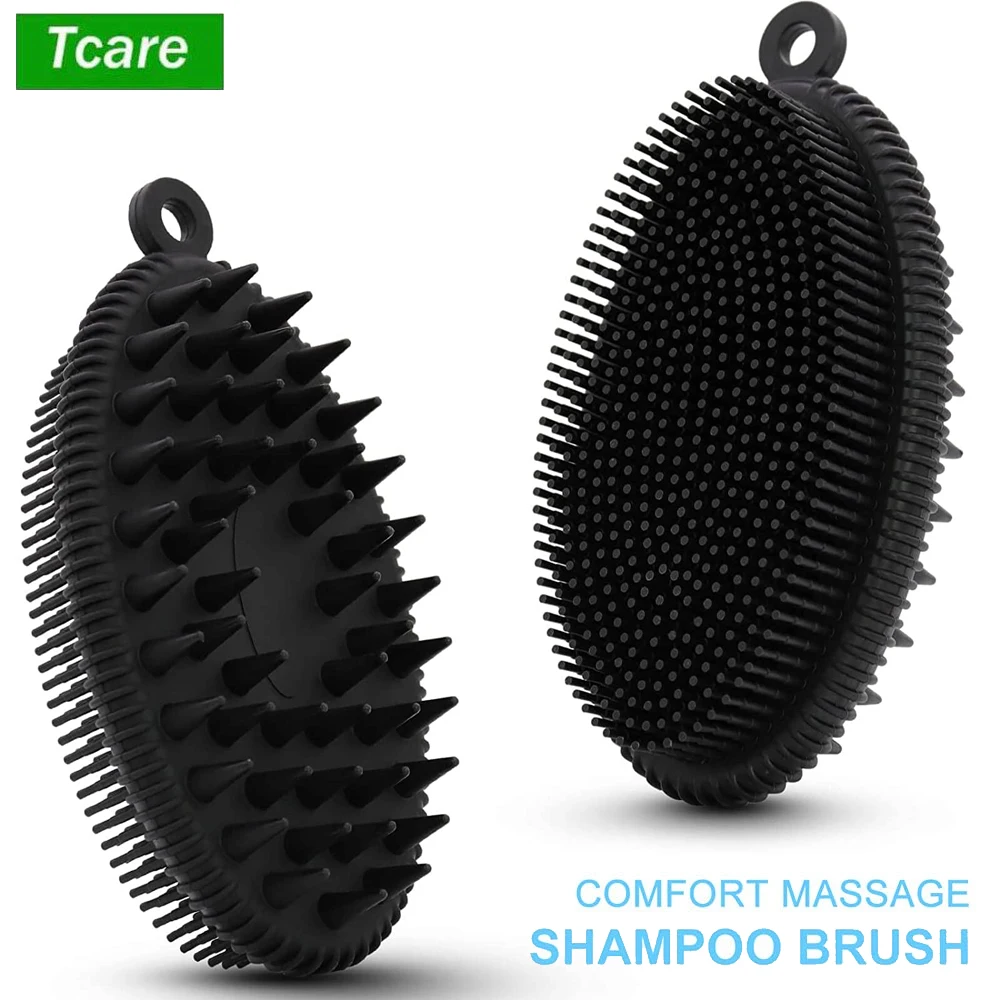 

Tcare Body Scrubbers for Use In Shower, Soft Silicone Loofah, 2 In 1 Body Brush for Showering, Easy To Clean, Easy Dry, Hangable