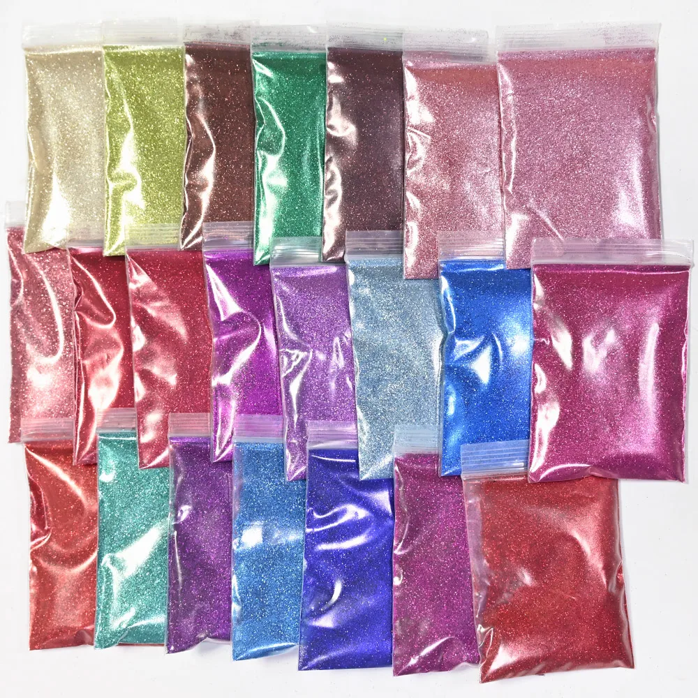

50g Sparkly Holographic Powder Fine Pigment Dust Nail Art Glitter Shiny Charms For Reflective Nail Polish Nail Art Decoration