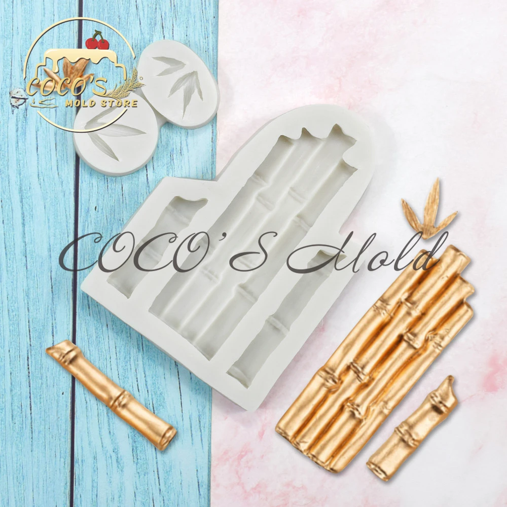 

2 шт./компл., силиконовая форма «сделай сам» для украшения торта из бамбука/листа