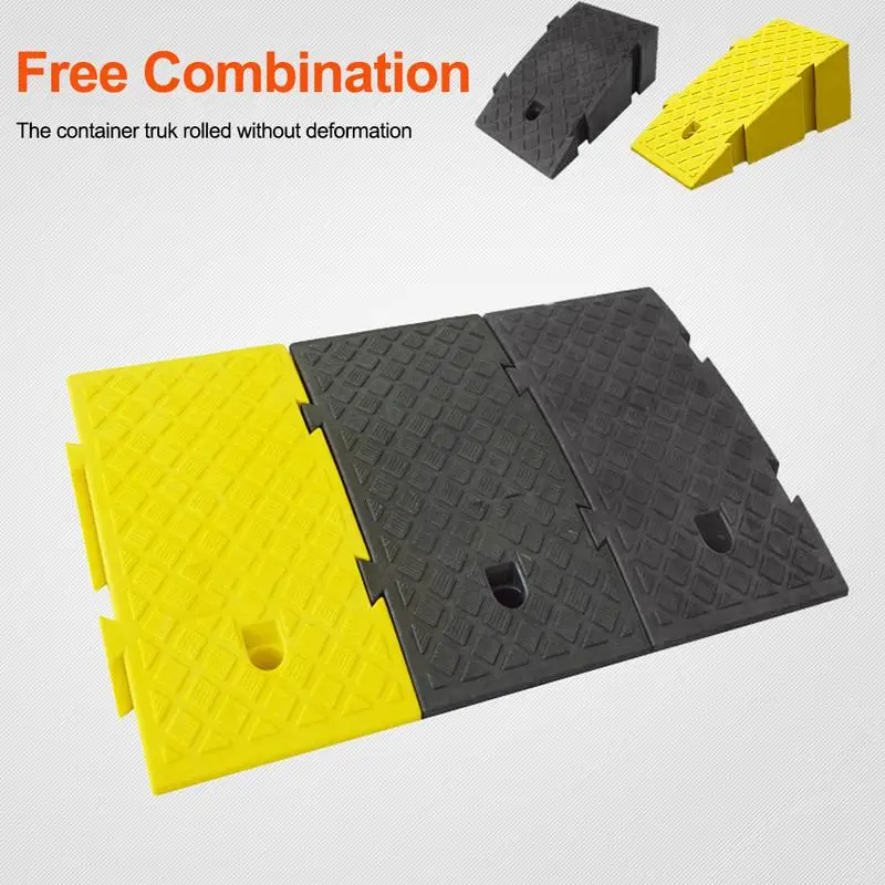 

PVC 16CM Plastic Curb Ramp Step Mad Pad Heavy Duty Road Slope Rubber non-slip Wheelchairs Threshold Cushion