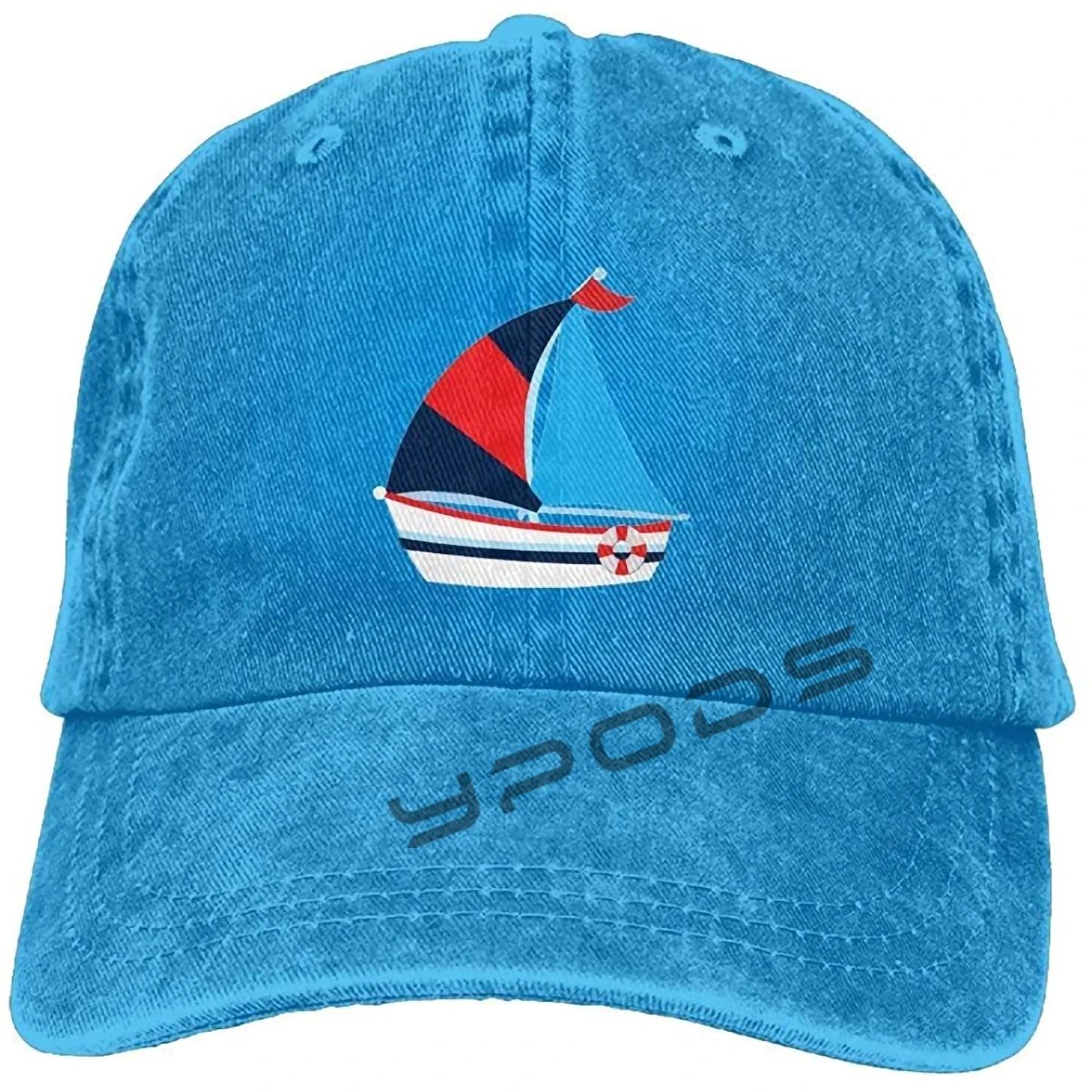 

Bowlife Adults Sailboat Sea Vintage Baseball Cap Denim Hat 5 Panel Hat