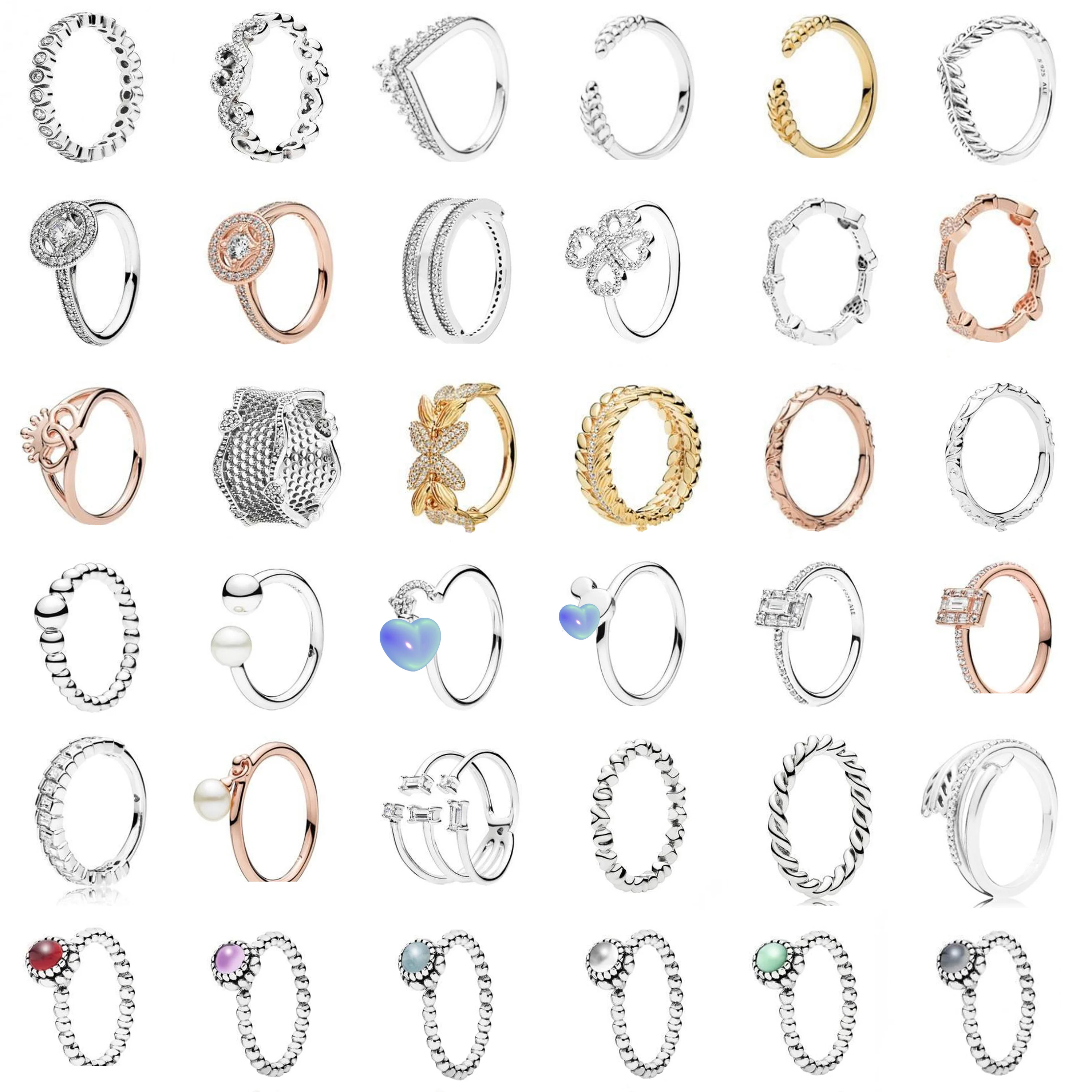 

Corresponding Catalog Select Code To Buy, S925 Sterling Silver Jewelry. 1:1 PAN Ring 145-180