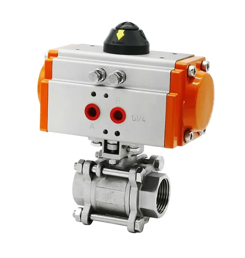 Q611F-16P Нержавеющая сталь 304 Санитарный DN 25 мм Внутренняя резьба двухсекционный