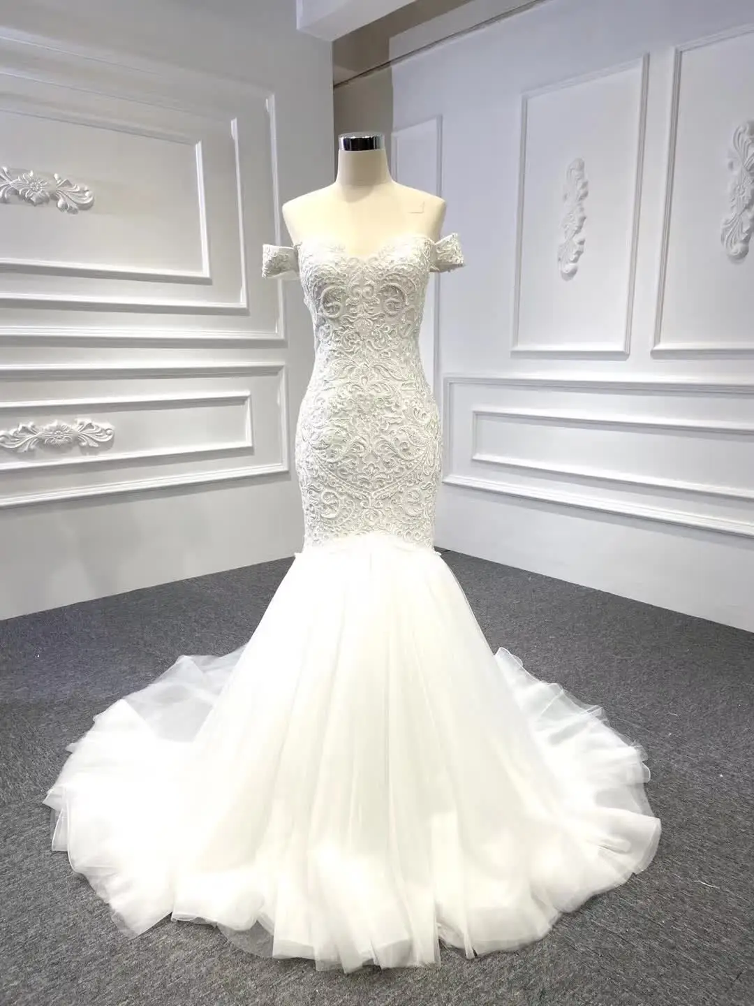 

Aoliweiya Bridal #66666 Mermaid Sleeve Wedding Dress