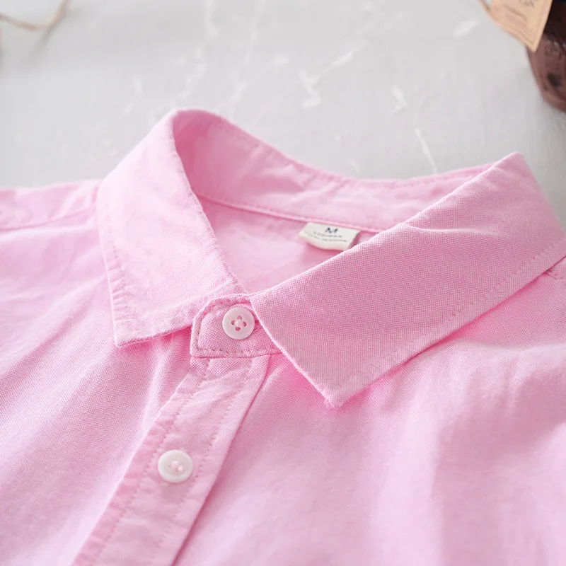 Мужская хлопковая рубашка с длинным рукавом белая Повседневная Свободная