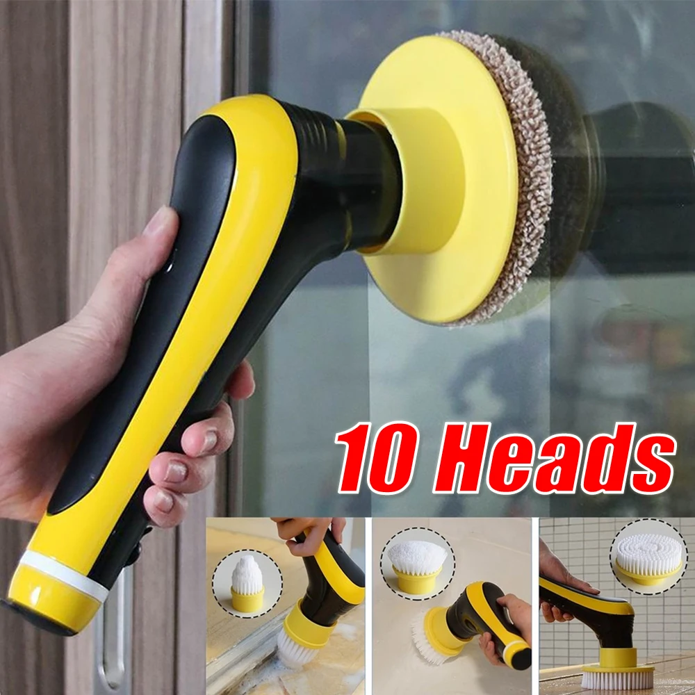 Electric Cleaning Brush Kit Wireless Spin Cleaning Scrubber 
