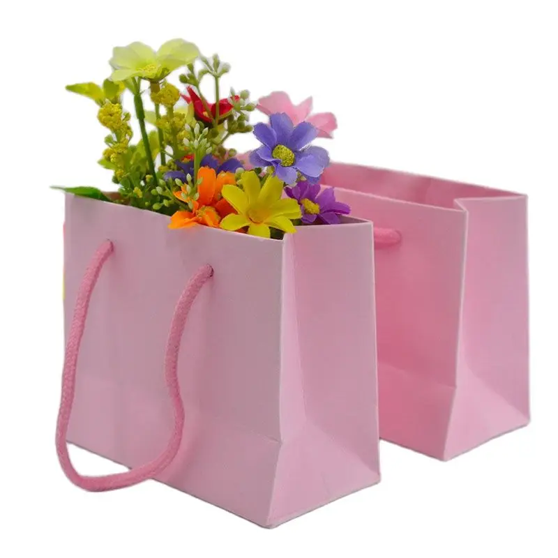 40 шт./лот белая/черная Высококачественная бумажная Подарочная сумка с ручкой для