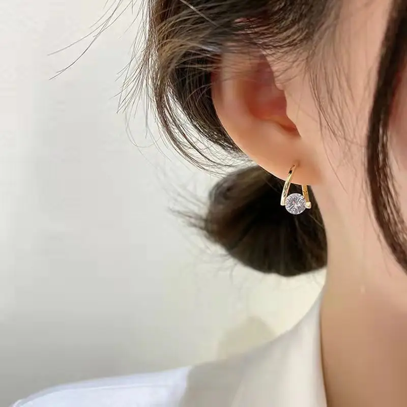 

New Fashion Zircon Dangle Earrings for Women Sweet Colorful Drop Earrings Jewelry