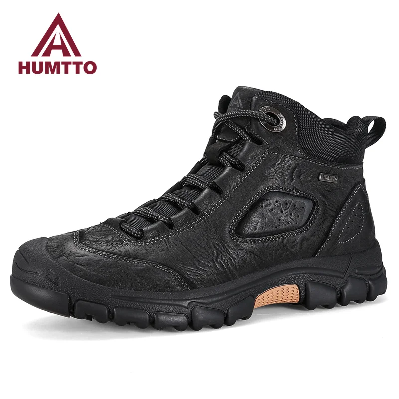 HUMTTO Waterproof Hiking Boots Mens Winter Outdoor Safety Shoes for Men Luxury Designer Sports Climbing Trekking Male Sneakers