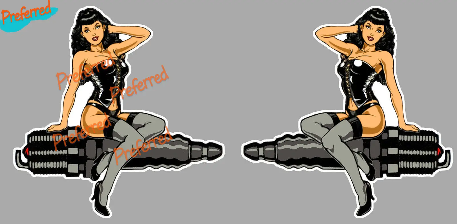 2 шт. автомобильные наклейки Свеча зажигания |