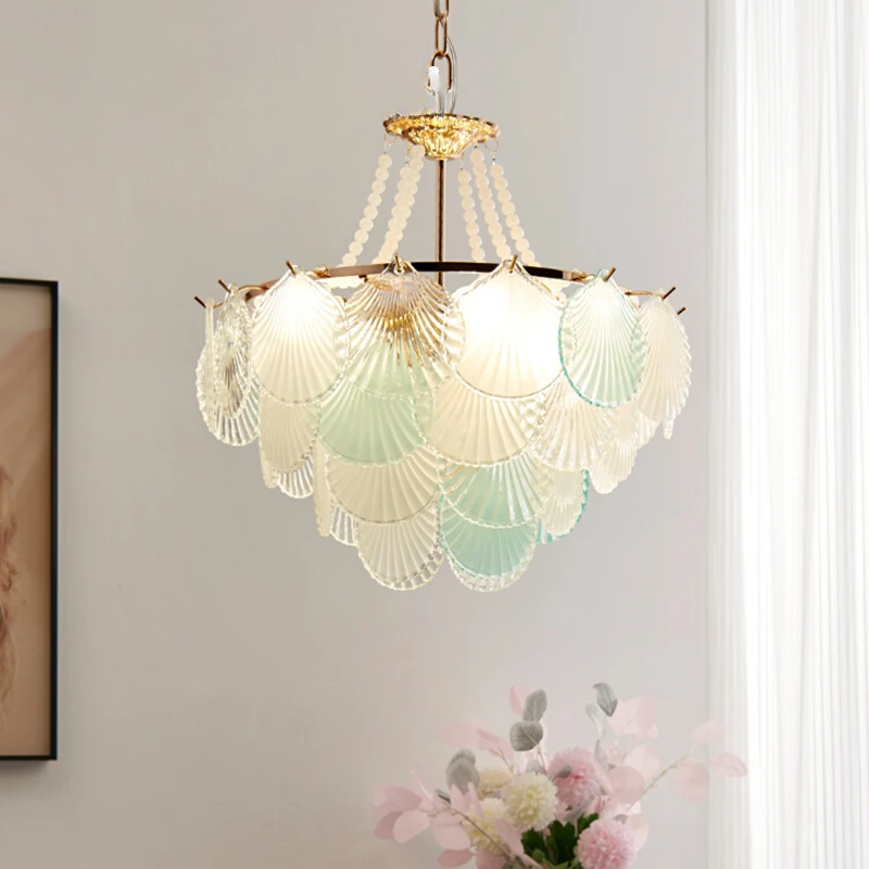 

Chandelier Led Art Pendant Lamp Light Room Decor Christmas Decoration Modern Glass Conch Eiling Dining Ceiling Kitchen Home