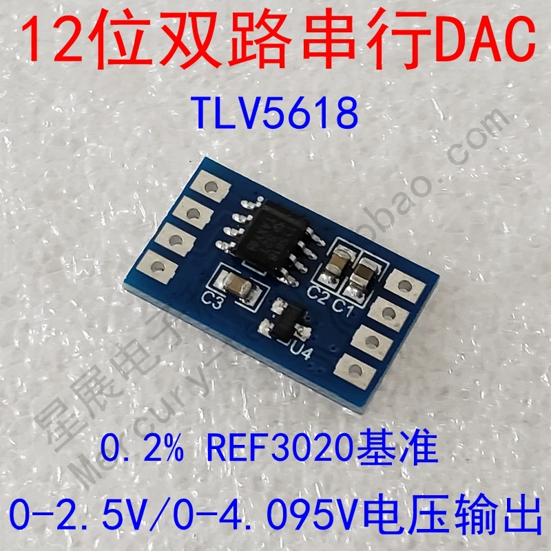 

Tlc5618 / Tlv5618 Digital to Analog Conversion 12 Dual DAC Module SPI Serial Dac12 Bit DA Conversion