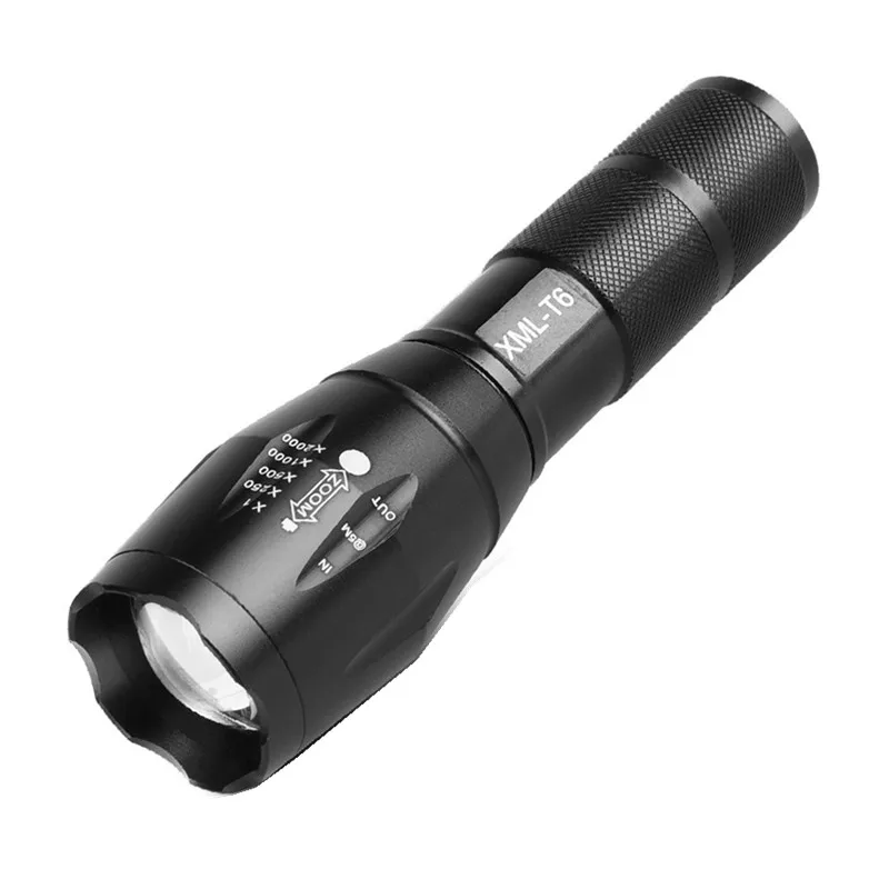 

USB Ultra Bright Flashlight LED T6 Lamp Beads Waterproof Torch Zoomable 5 Lighting Modes Multi-Function Rechargeable Searchlight