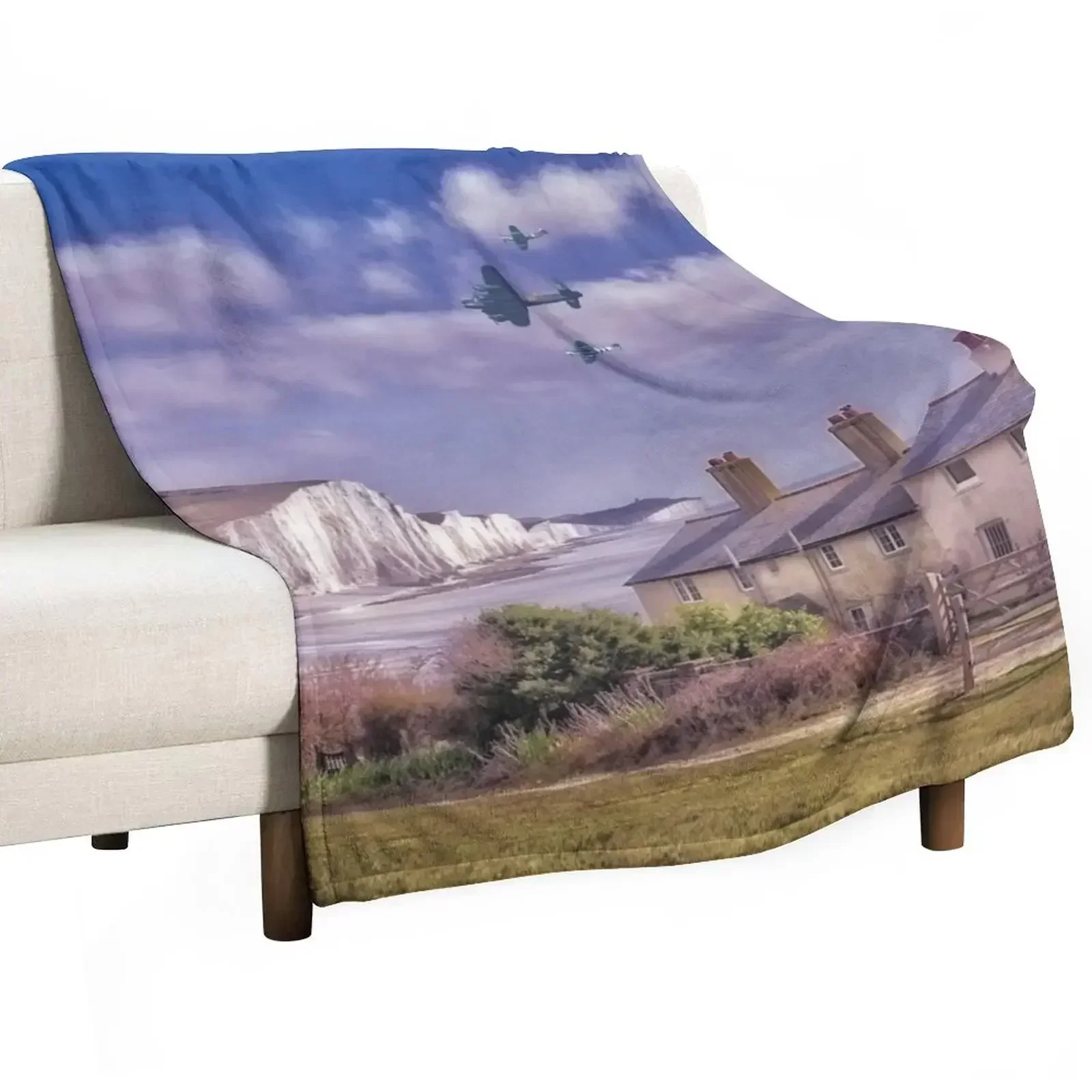 Cuckmere Flyby Throw Blanket blankets and throws Retros Blankets