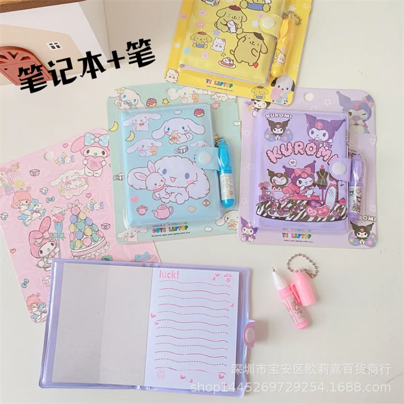 

Sanrio Anime Cute Cinnamon Roll My Melody Stationery Notepad Mini Cute Free Pen Diary Student Portable Notebook Diary Gift Girl