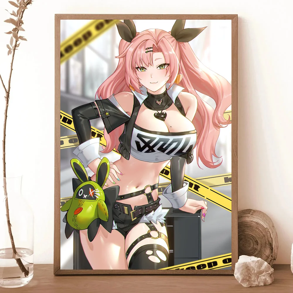 Николь Демара Игра Zenless Zone Zero Плакат Самоклеящаяся Водостойкая Бумажная Наклейка