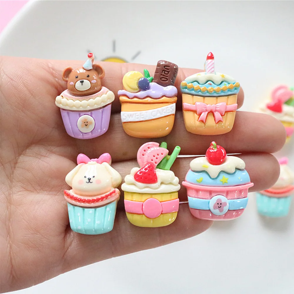 

10 шт. блестящие Мультяшные украшения в виде торта на день рождения