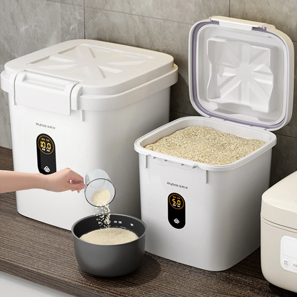 

Kitchen Moisture Proof Hermetic Flour Rice Container Cereal Bucket Storage Box Coffee Bean Pet Food Sealed Jar Grain Organizer