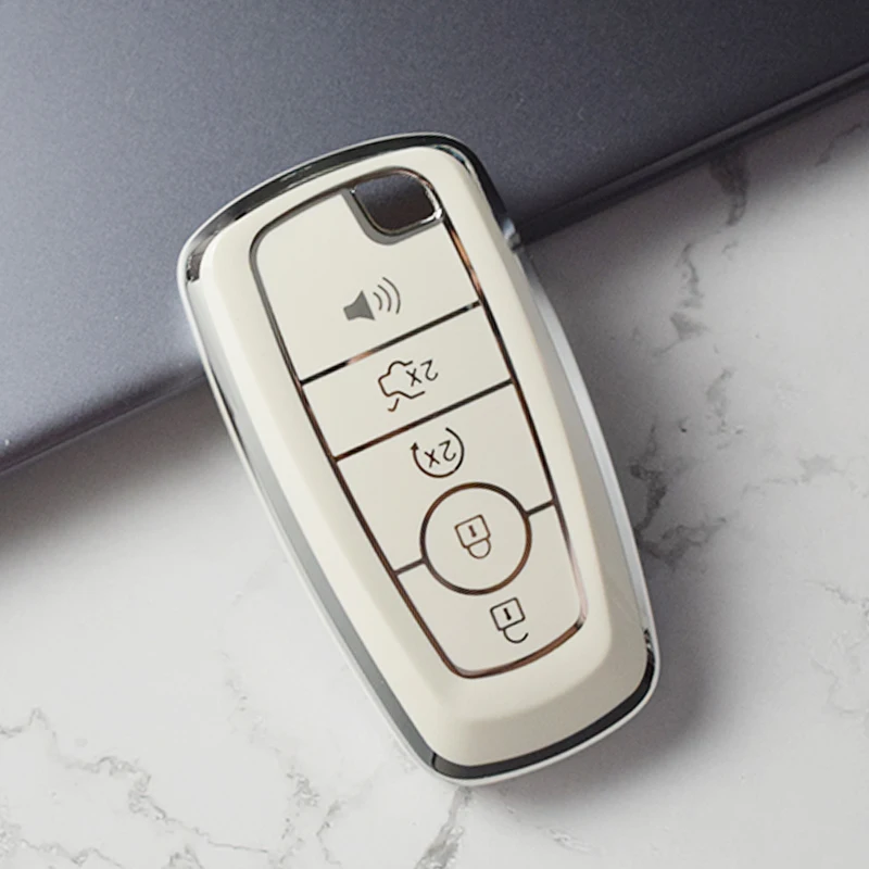 3/4/5 кнопок, держатель брелока из ТПУ для Ford Fusion Edge Mustang Explorer F150 F250 F350 F450, защитный чехол для автомобильного ключа