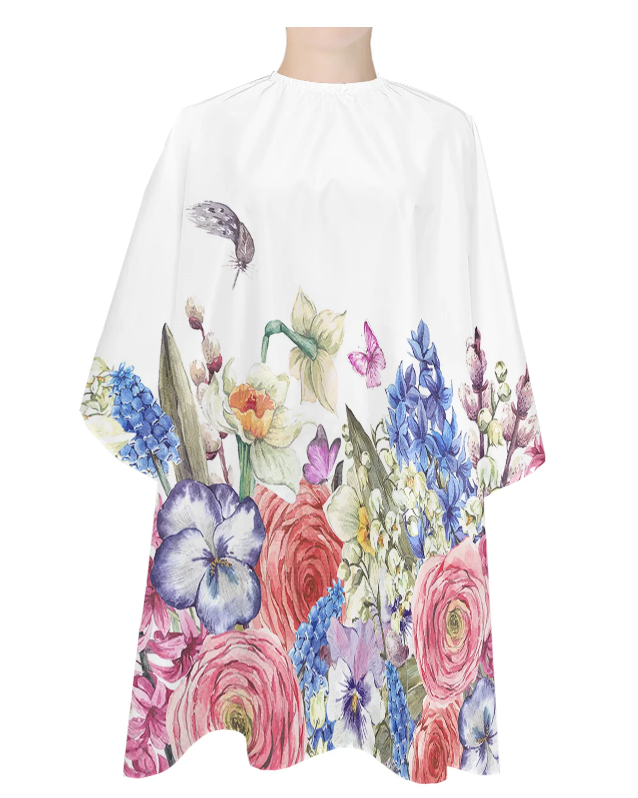 

Водонепроницаемый парикмахерский фартук, цветочное перо, Бабочка, аксессуар для салона красоты