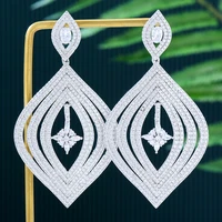 missvikki unique pendant earrings design fashion with full clear mini crystal for women bridal actor dancer important occasions