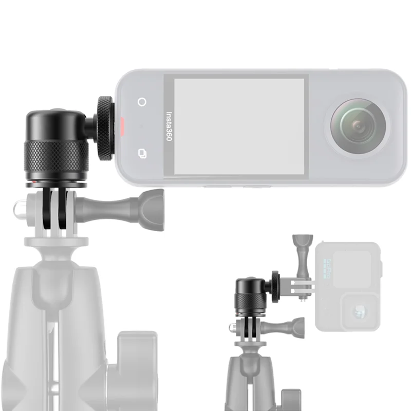 Для камеры GoPro 13 12 Insta360 X543 360 °   Регулируемые адаптеры с шаровой головкой, двойная карта, винт 14 дюйма, алюминиевый аксессуар для крепления (art.: 3920d09e2432d) - 3920d09e2432d