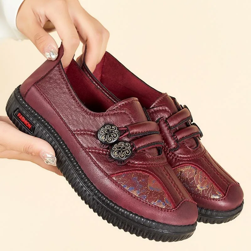 

Women Casual Shoes 2023 New Spring Flowers Soft Sole Non-slip Women Flat Shoes Comfort Light Slip on Woman Walking Shoes Loafers