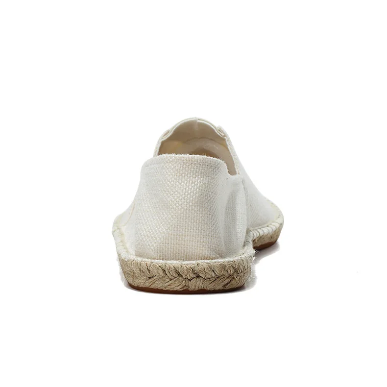 Туфли мужские холщовые дышащие без застежки повседневная обувь плоская подошва