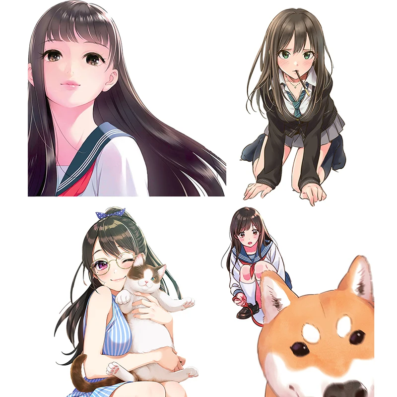 

Kawaii Сейлор костюм девушка ПВХ автомобиль наклейка лобовое стекло автомобиль этикетка ноутбук мобильный телефон Авто Крышка украшение