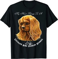 cavalier king charles spaniel ruby t shirt t shirt for cotton tee shirt round neck short sleeve t shirts plus size clothes