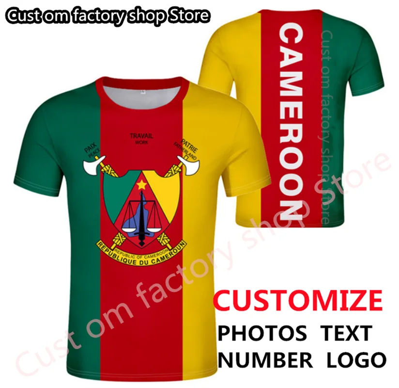 

CAMEROON t shirt free custom name number cmr country t-shirt nation flag cameroun cameroonian cm french print photo logo clothes