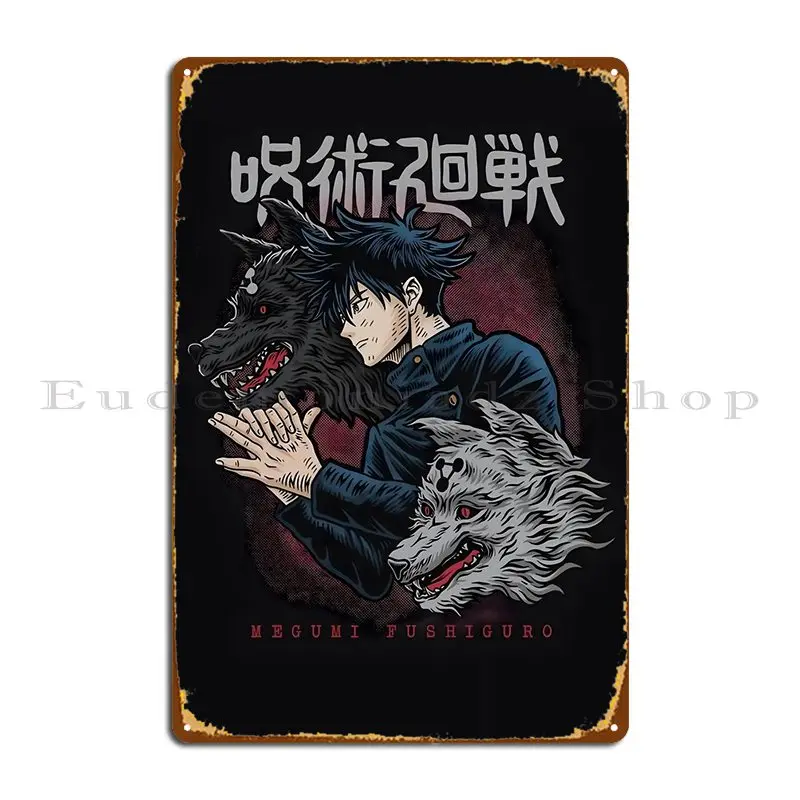 

Megumi Jujutsu Kaisen Metal Signs Cinema Classic Wall Mural Design Wall Cave Tin Sign Poster