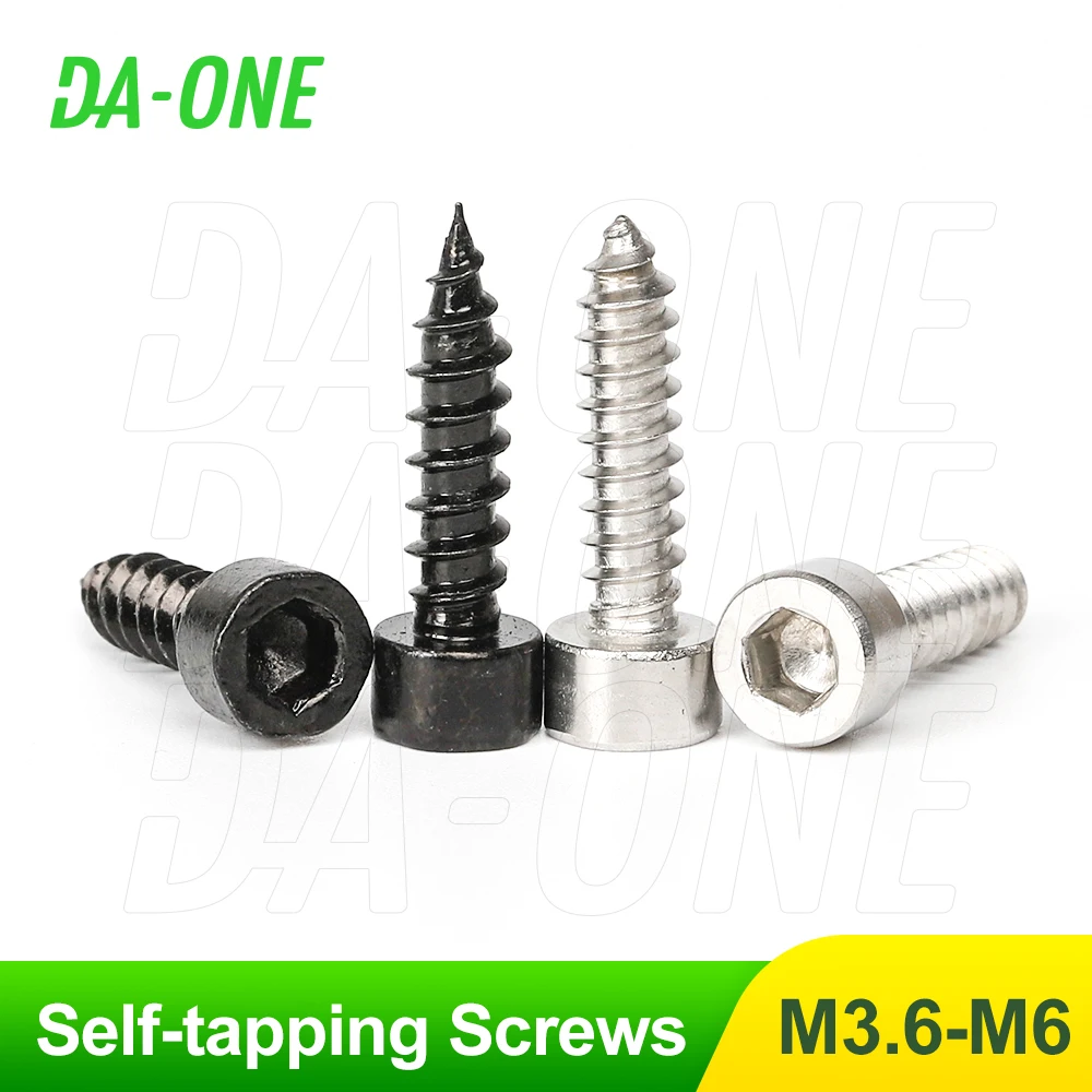

Furniture Fittings Self-tapping Screws M3.5 M4 M5 M6 304 Stainless Steel Black Carbon Steel Allen Inner Hex Cylinder Head Screw