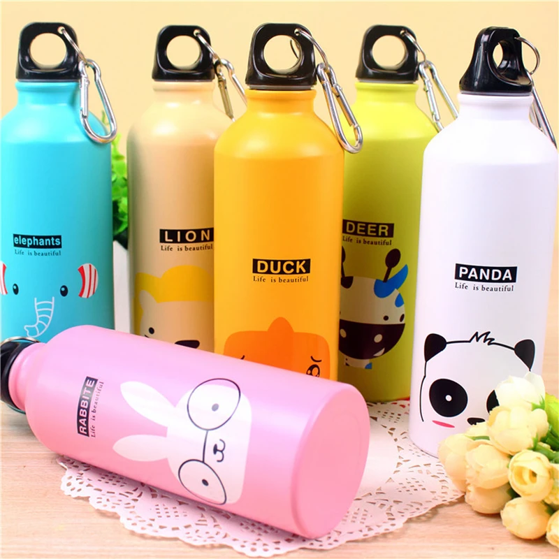 Cute Water Bolttle Lovely Animals Creative gift Outdoor Portable Sports Cycling Camping Hiking Bicycle School Kids Water Bottle