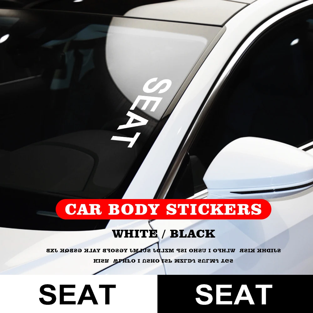 

Car Big Letter Sticker Decoration Decals Front Rear Windshield Sticker For Seat Leon 5f Ibiza 6l 6j Leon 1p Cushion Altea Xl MK