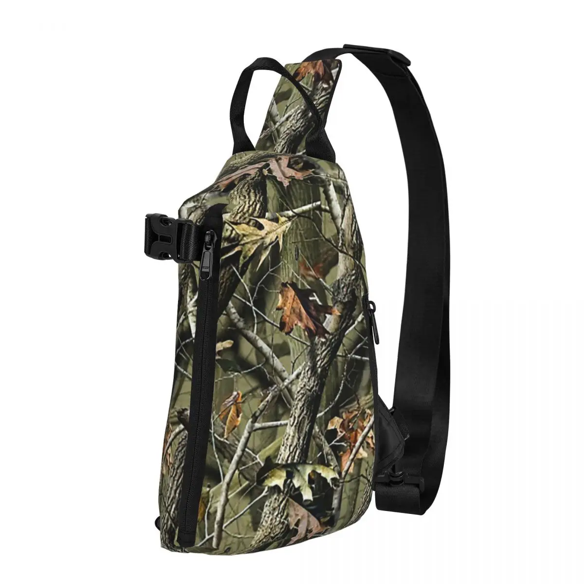 Hunting Military Camo Camouflage Woodland Reality Trees Shoulder Bags Chest Cross Chest Bag Diagonally Casual Man Messenger Bag