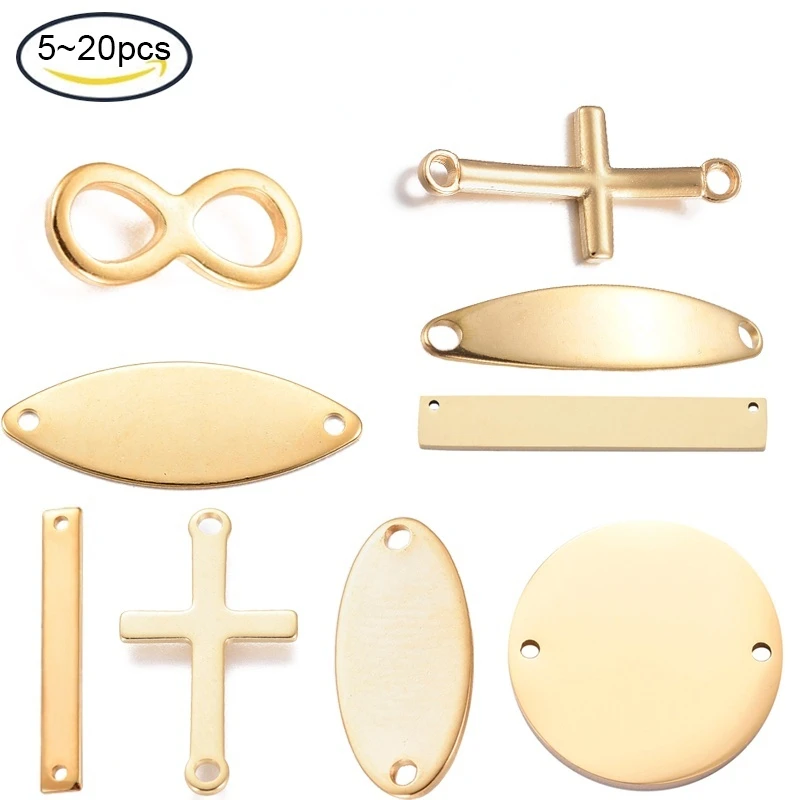 

NBEADS 2-20PCS 25mm Long Chain Connectors Stainless Steel Material For Jewelry Bracelet Earrings Making