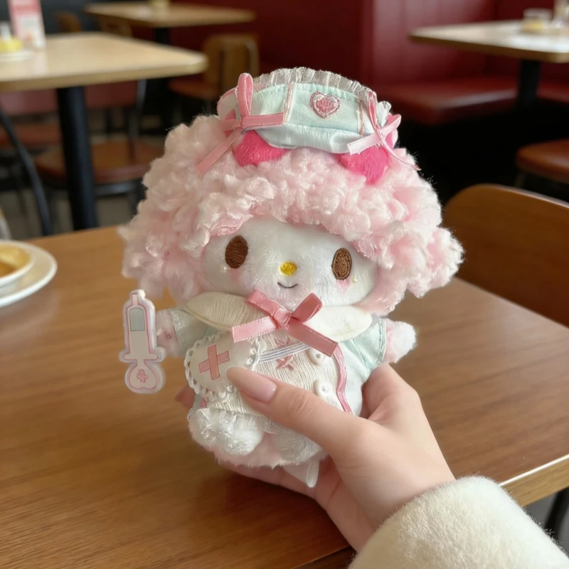 Фото Плюшевая игрушка Sanrio My Sweet Piano в костюме медсестры, брелок, милая плюшевая кукла-ягненок, аксессуар для сумки, декор, высокое качество, подарки для девочек №2